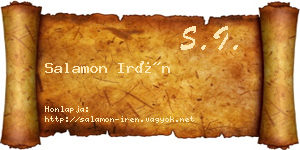 Salamon Irén névjegykártya